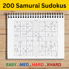 Load image into Gallery viewer, Samurai Sudoku Puzzle Book | Personalize the cover samurai ninja with your name and face