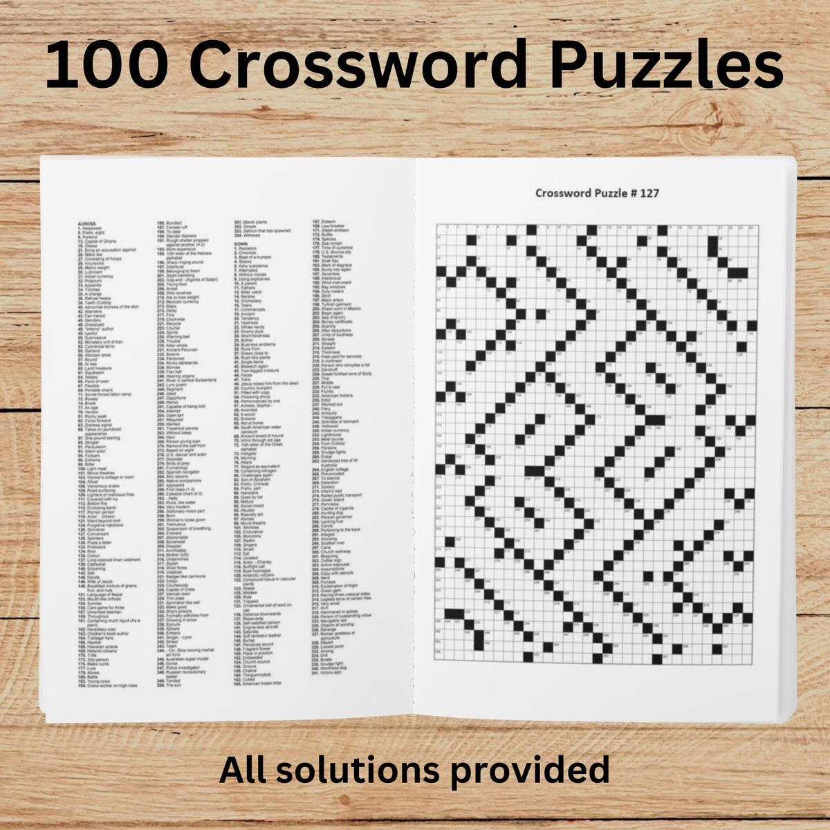 Personalized Super Crosswords Book | Large full page puzzles