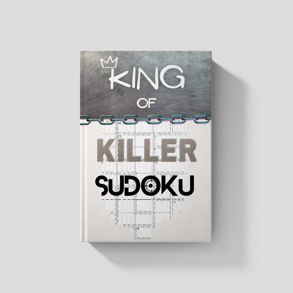 Book titled 'King of Killer Sudoku' on a light gray background