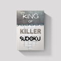 Book titled 'King of Killer Sudoku' on a light gray background