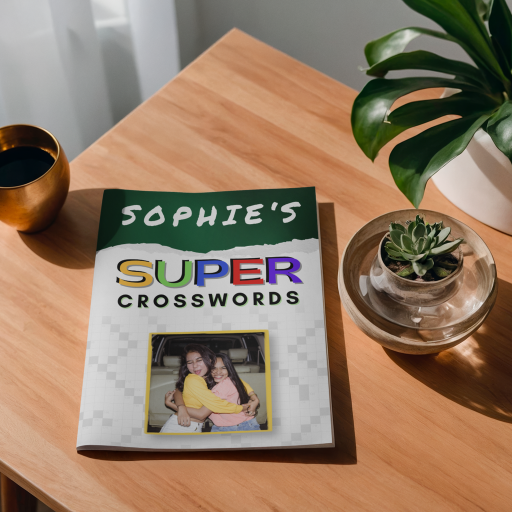 Personalized Super Crosswords Book | Large full page puzzles