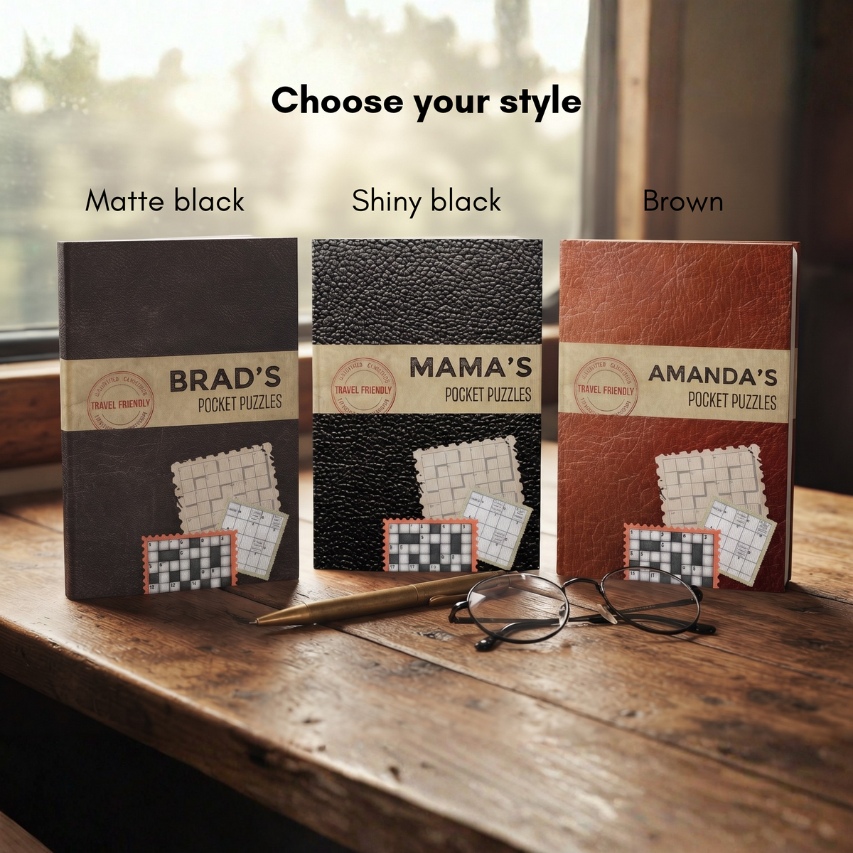 Personalized Pocket Crossword Book | Variety Crosswords Mix