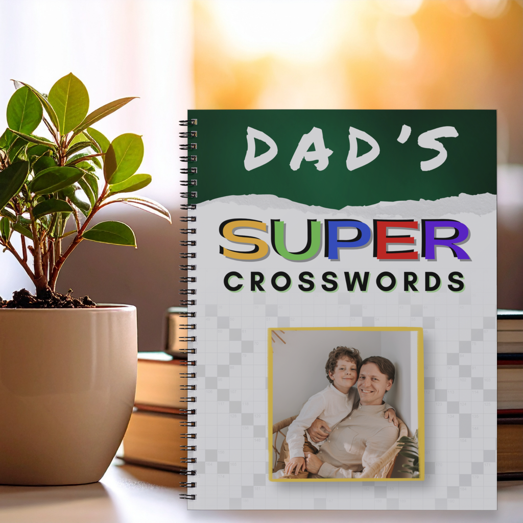 Personalized Super Crosswords Book | Large full page puzzles