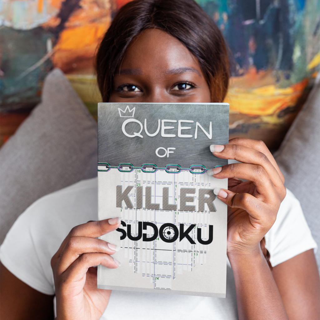 Lady holding a Queen of Killer Sudoku book